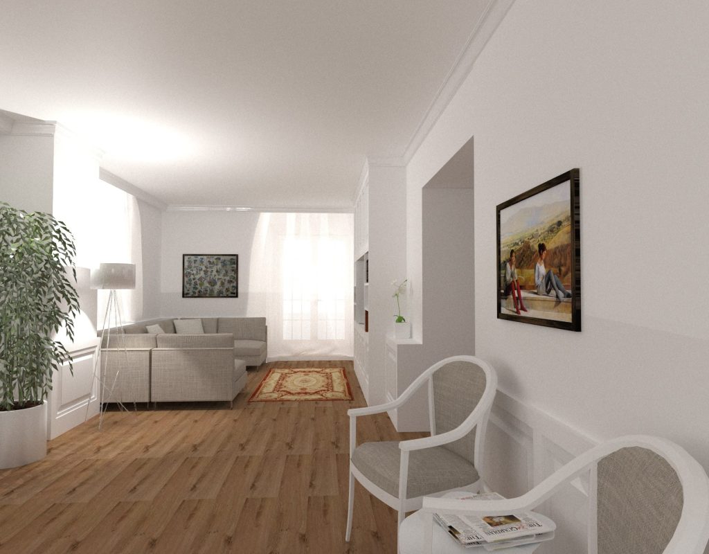 rendering zona giorno